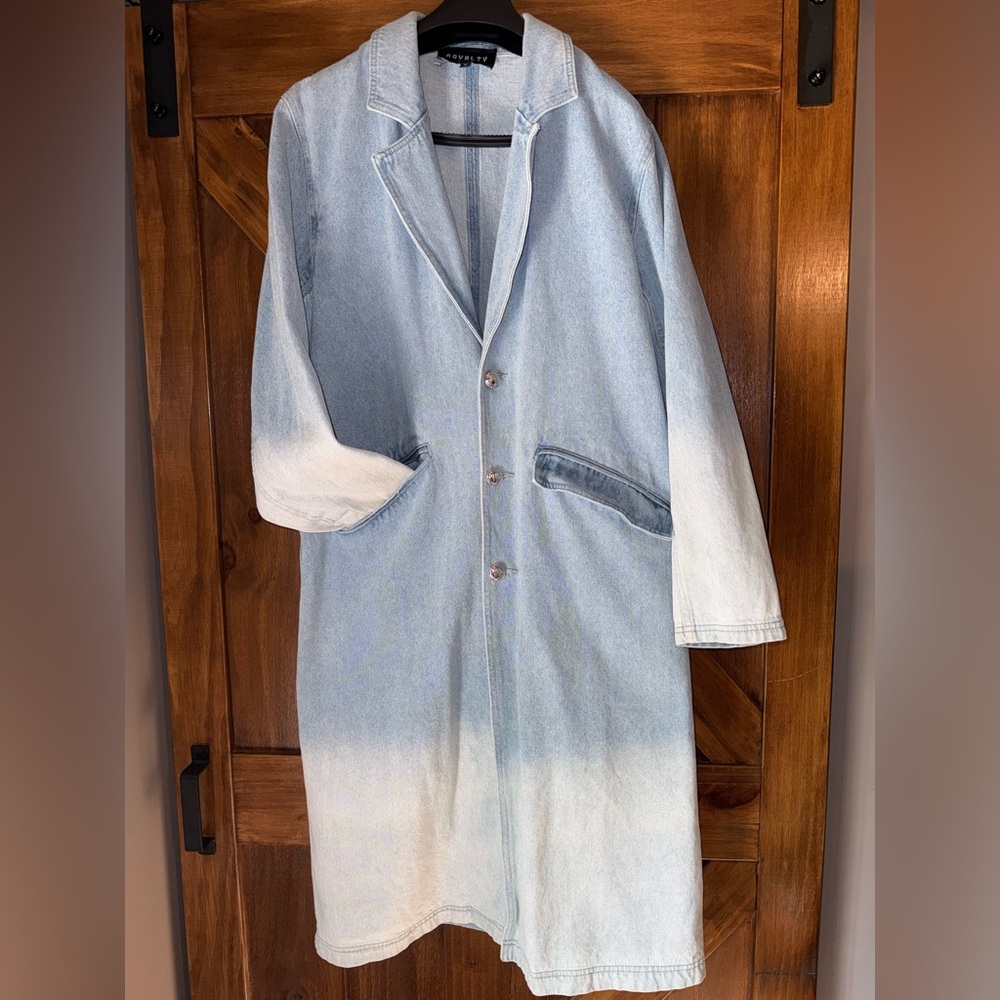 Royalty by Maluma long denim coat